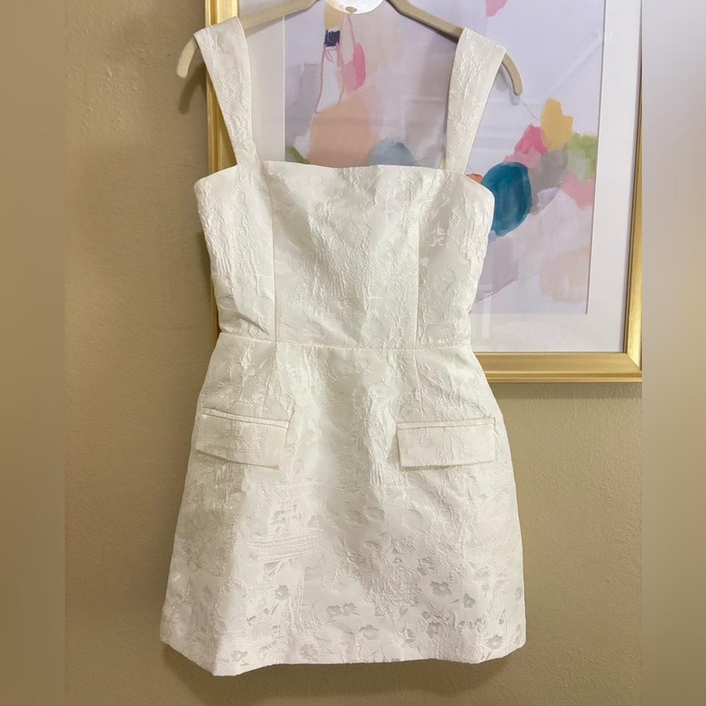 Amanda uprichard Bethany romper white jacquard xs